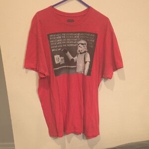 Men's Star Wars R Stormtrooper Funny Graphic Tee Vintage Faded